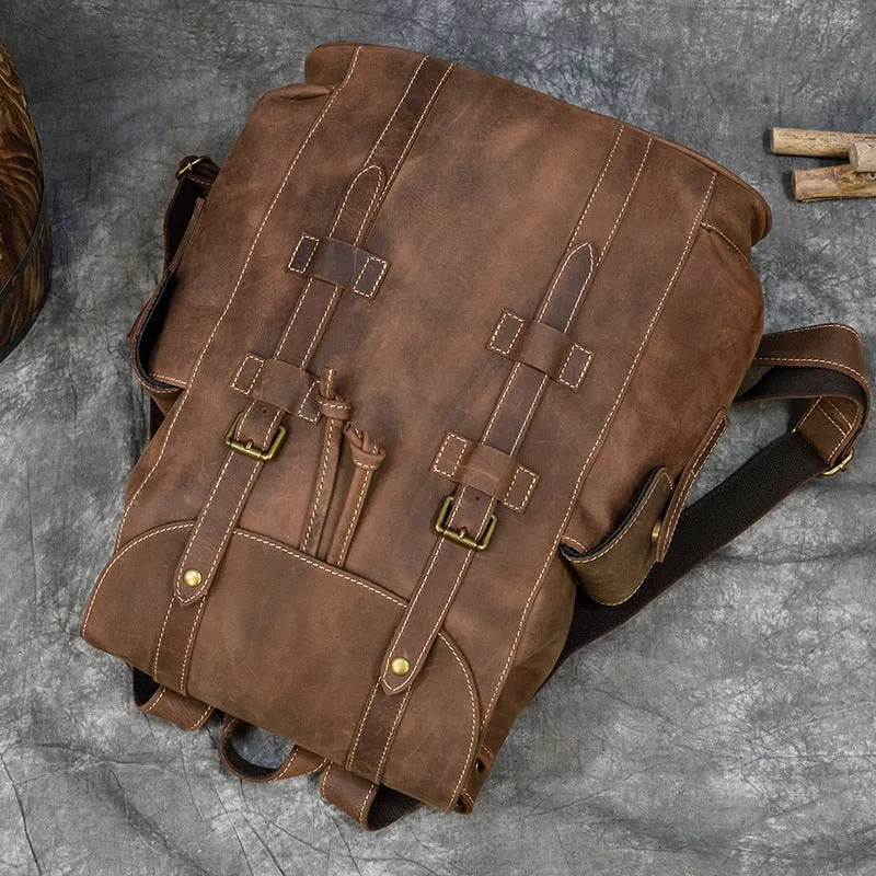 Backpack Large Capacity Leather Bag