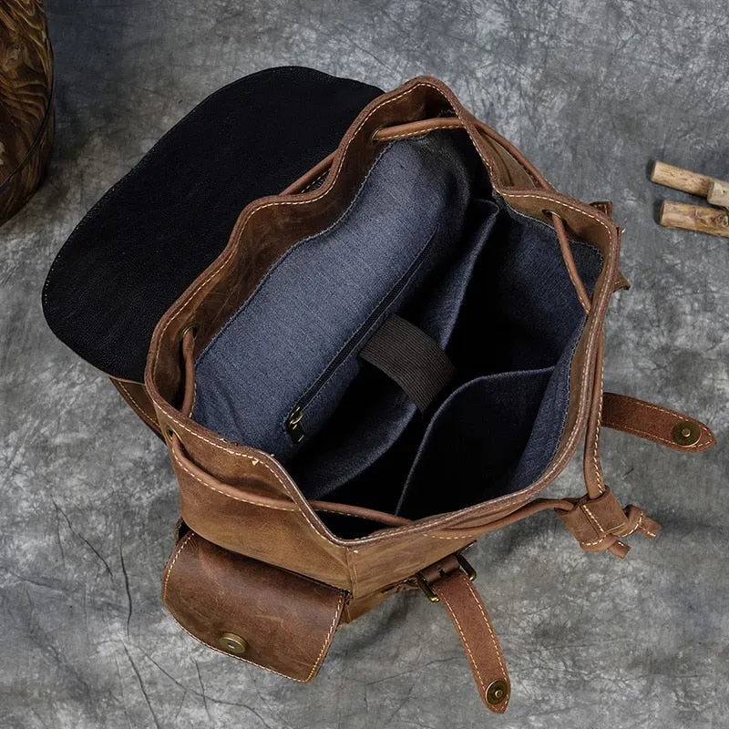 Backpack Large Capacity Leather Bag