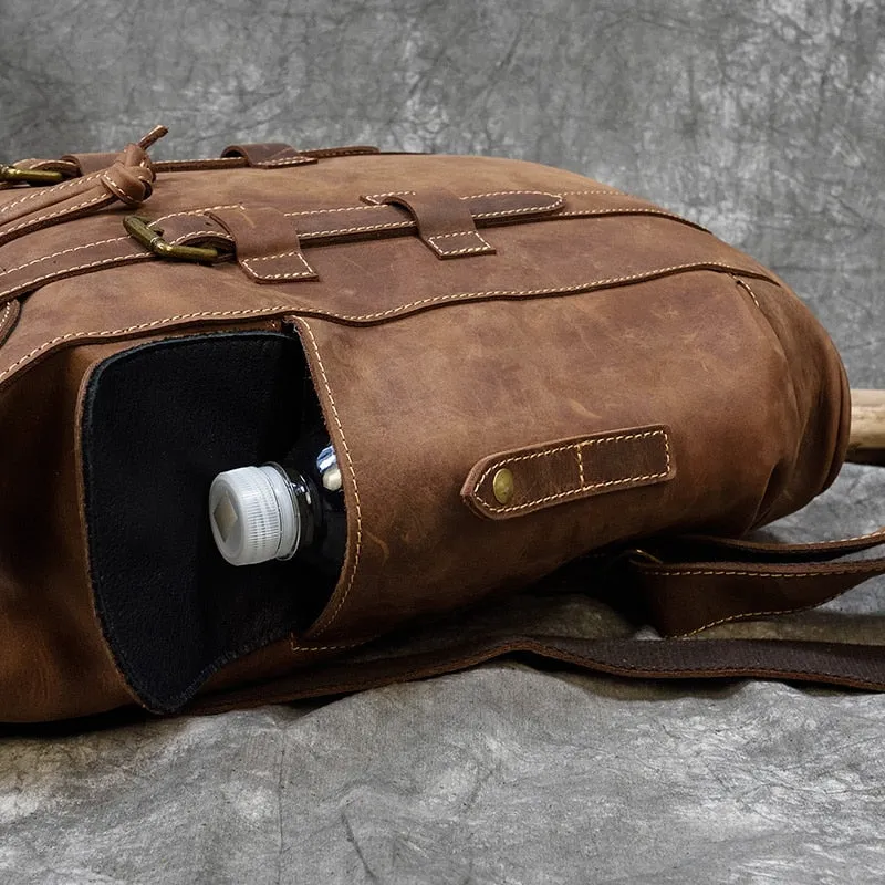 Backpack Large Capacity Leather Bag