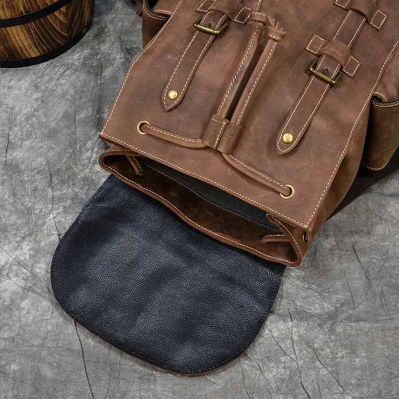 Backpack Large Capacity Leather Bag