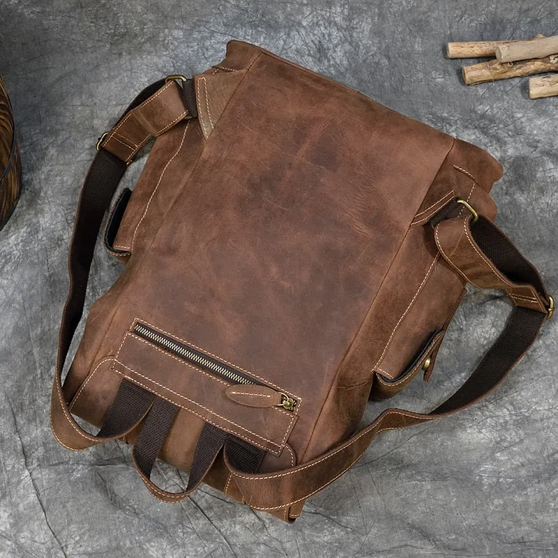 Backpack Large Capacity Leather Bag
