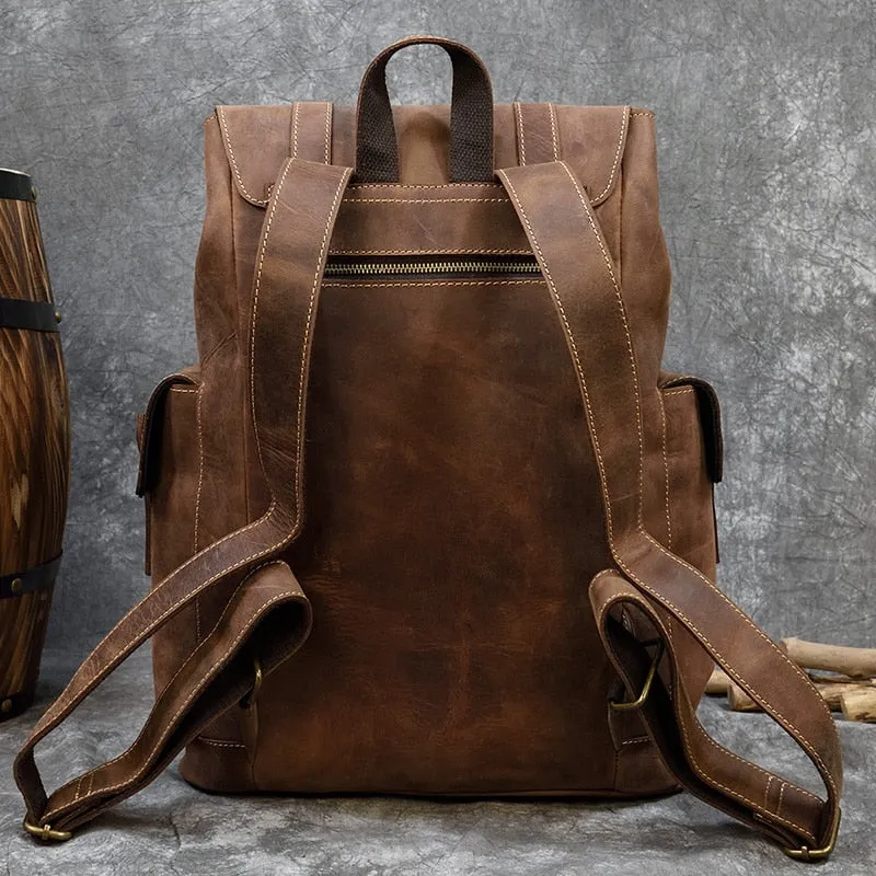 Backpack Large Capacity Leather Bag