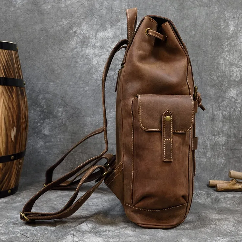 Backpack Large Capacity Leather Bag