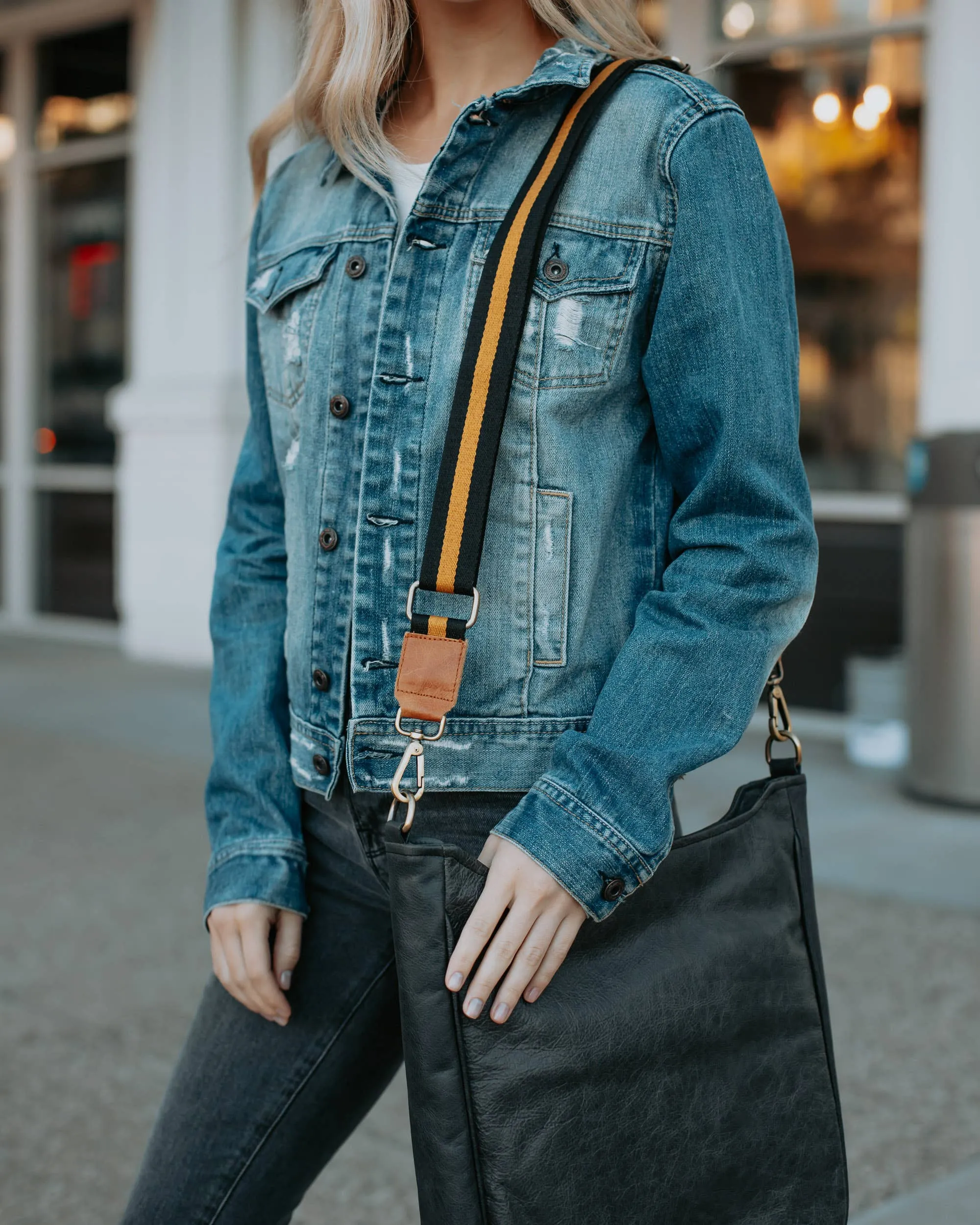 Bag Strap | Black   Gold