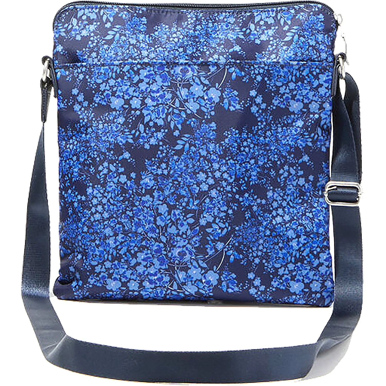 Baggallini Go Bagg with RFID Phone Wristlet Ink Hydrangea Nylon