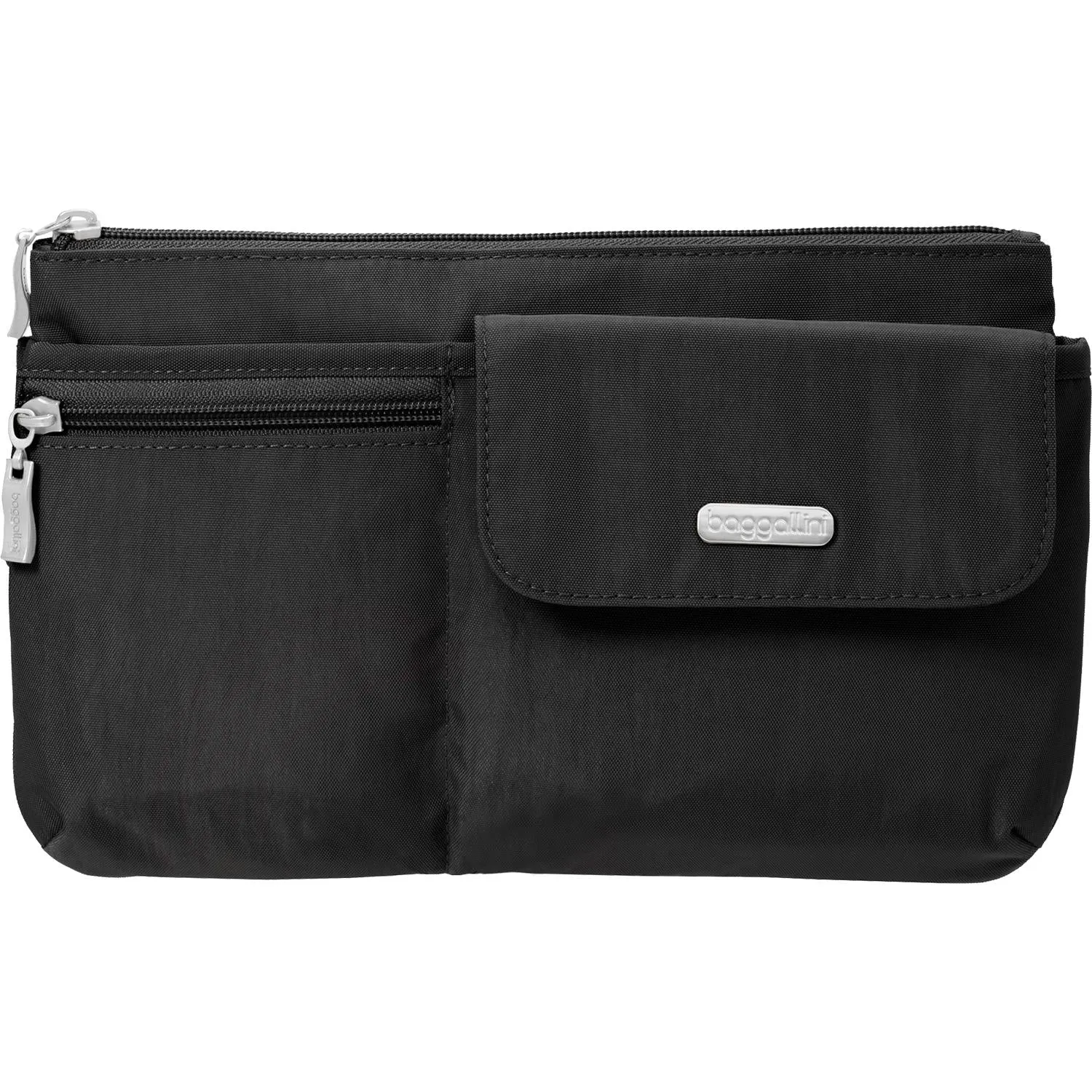 Baggallini Slim Waist Pack Black Nylon