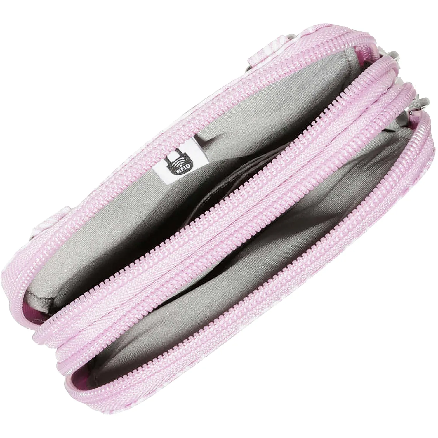Baggallini Take Two RFID Bryant Crossbody Pink Blossom Nylon