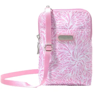 Baggallini Take Two RFID Bryant Crossbody Pink Blossom Nylon