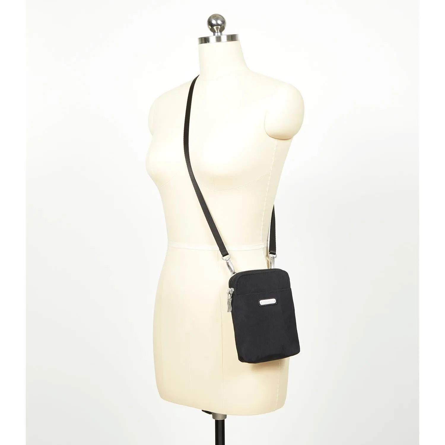 Baggallini Take Two RFID Bryant Crossbody Steel Blue Nylon