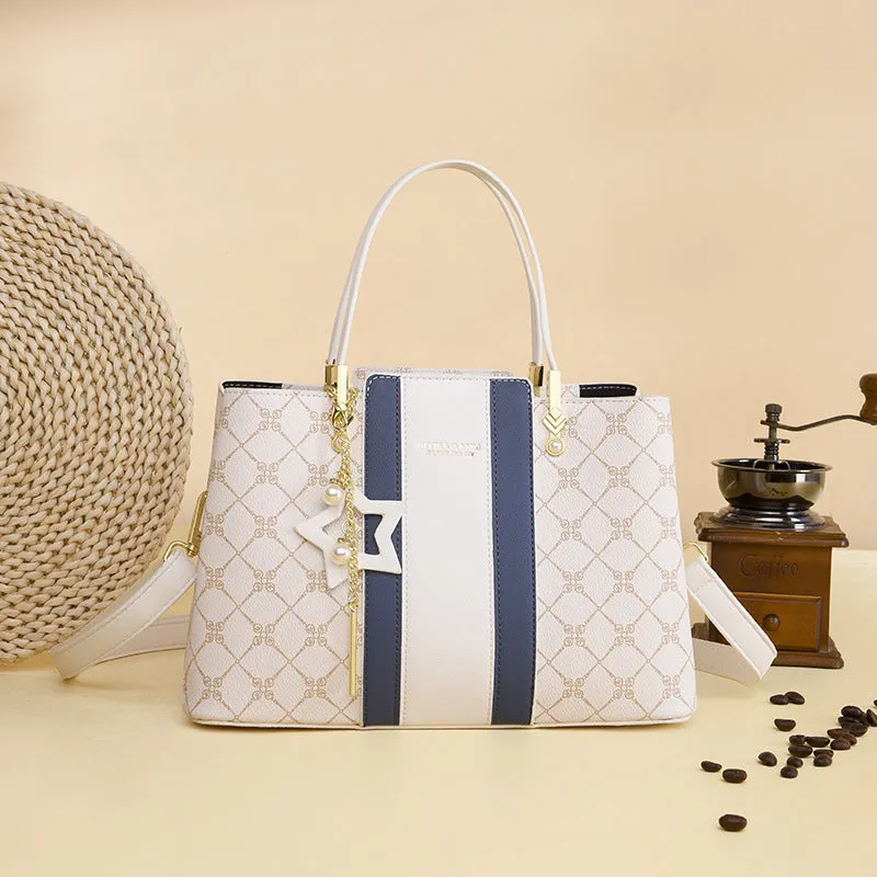 bags New women's handbags Fashion light luxury Large-capacity tote bags Contrast colors Large-capacity shoulder bags Women
