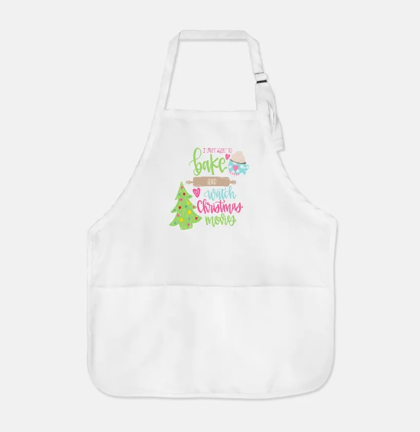 Bake and Watch Chrismas Movies Apron