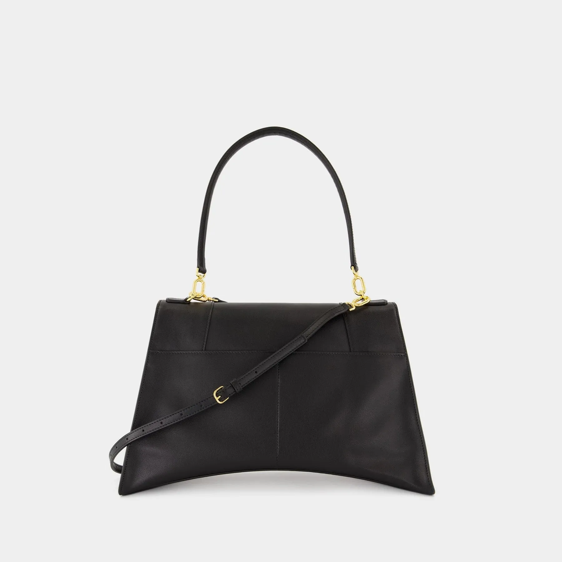 BALENCIAGA Medium Hourglass Soft Leather Shoulder Bag