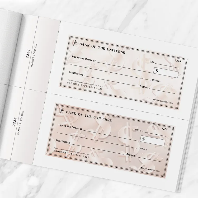 Bank of the Universe Checkbook