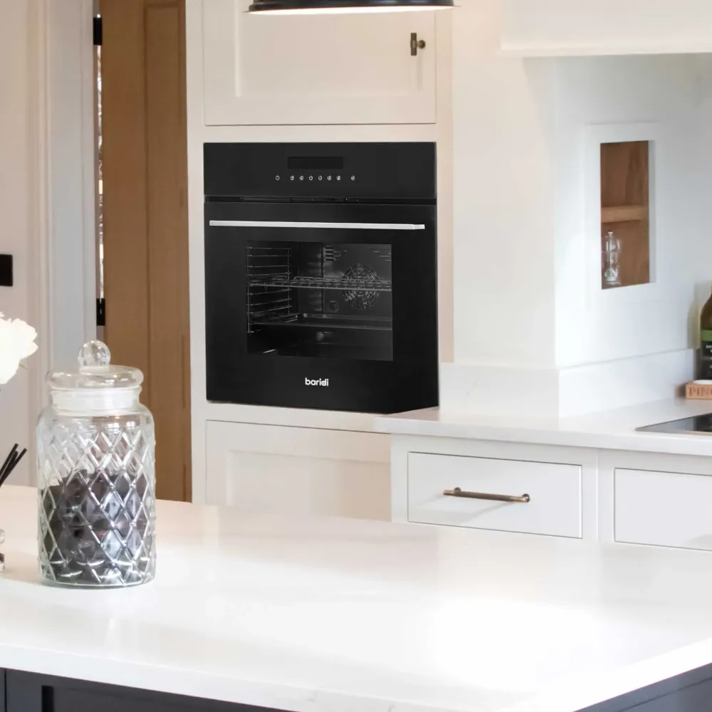 Baridi Integrated Fan-Assisted Electric Oven 60cm, 72L Capacity - Black - A