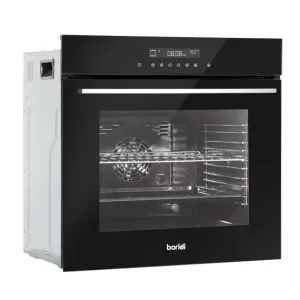 Baridi Integrated Fan-Assisted Electric Oven 60cm, 72L Capacity - Black - A