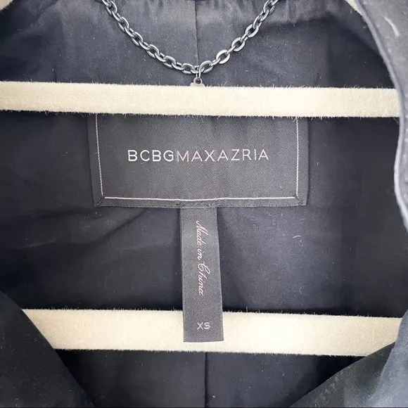 BCBGMaxAzria Black Zip Up Quilted Jacket