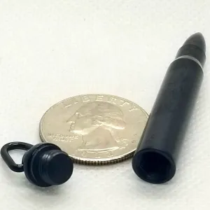 Black Bullet Stash Pendant (#p089)