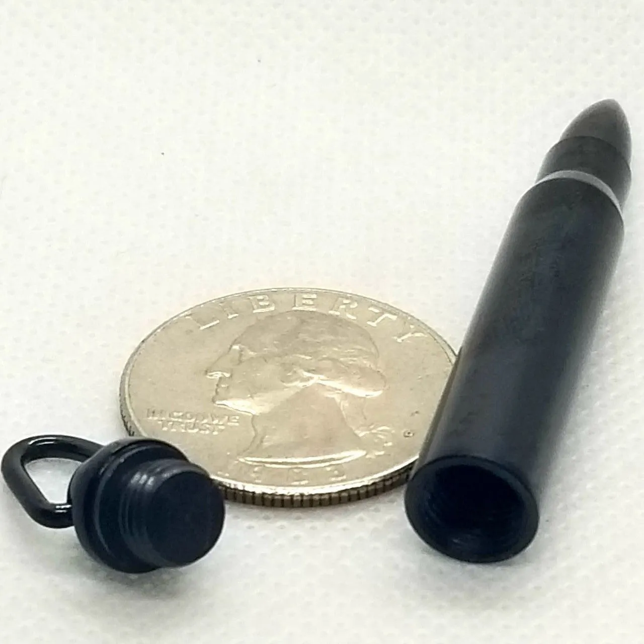 Black Bullet Stash Pendant (#p089)