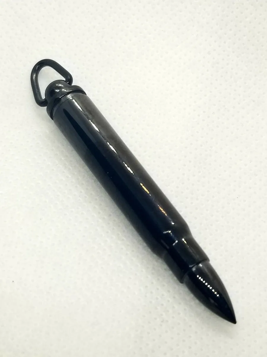 Black Bullet Stash Pendant (#p089)
