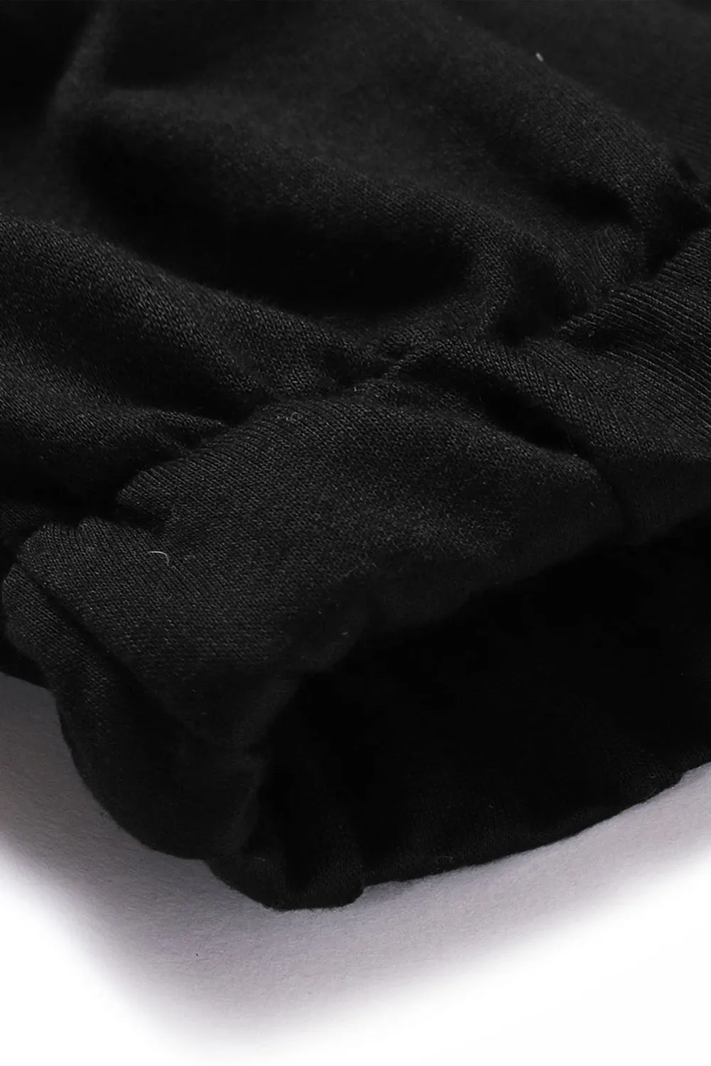 Black Skull Skeleton Print Drawstring Pockets Men's Sweatpants