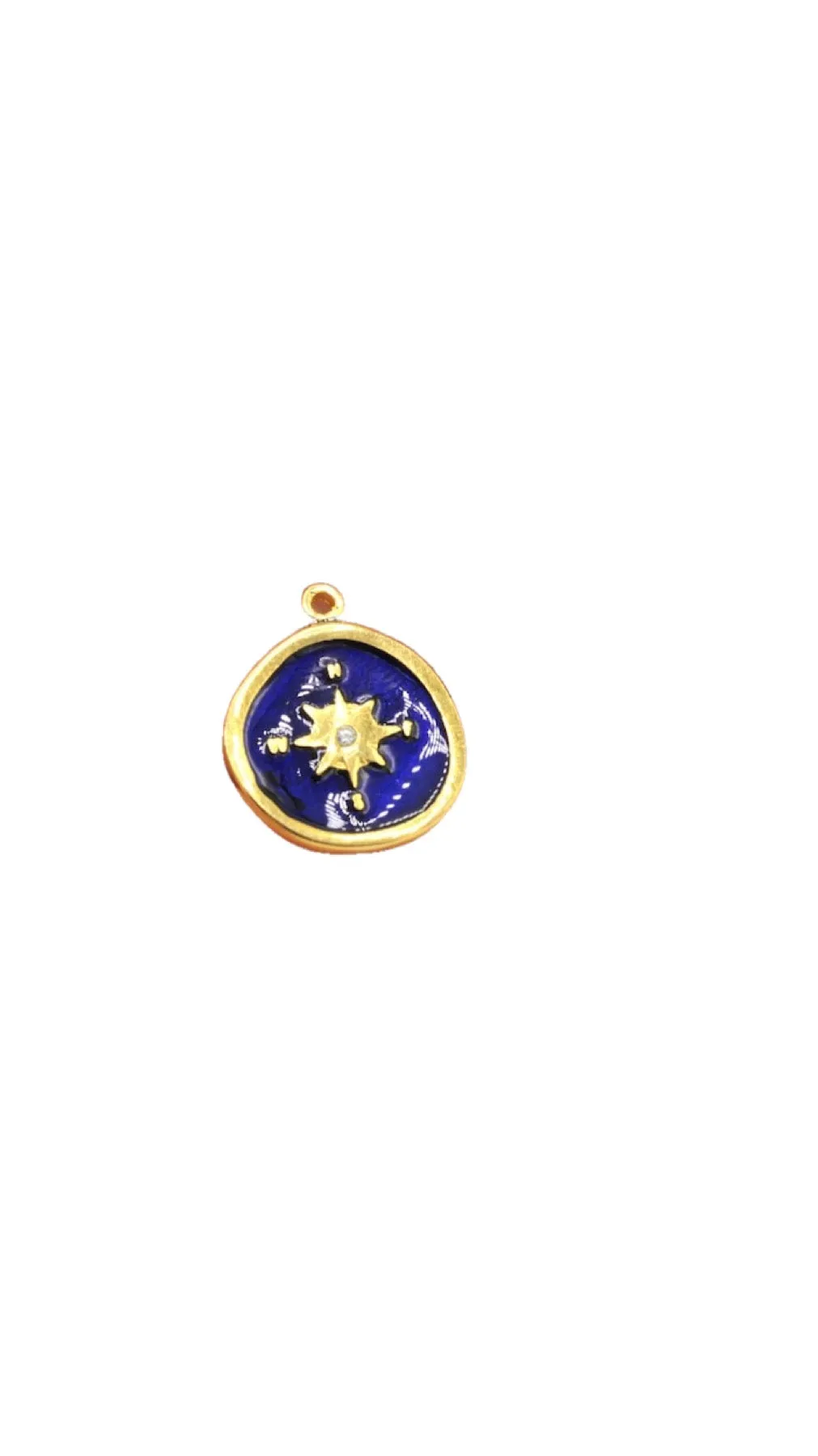 Blue compass charm