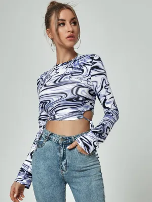 Blue Haze Tie Side Top