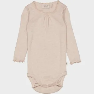 Body Rib Lace LS Rose Melange