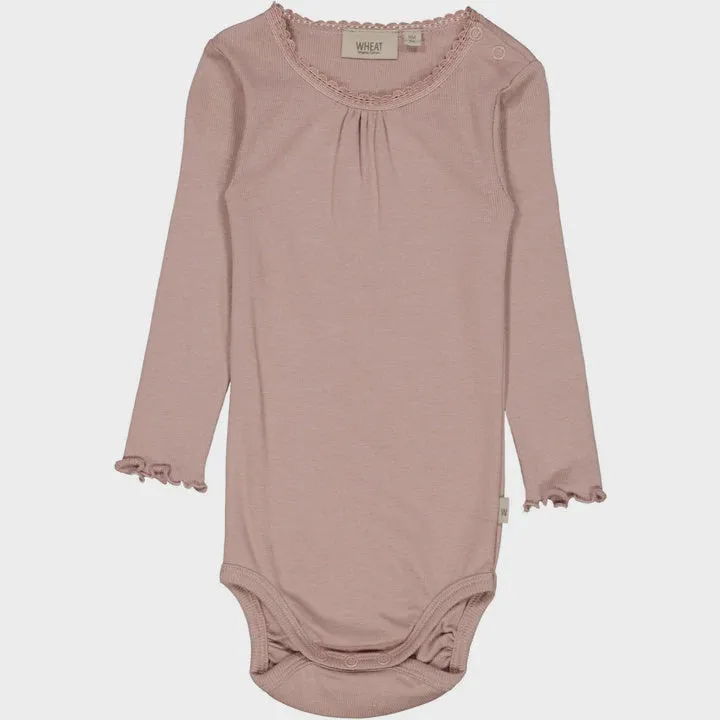 Body Rib Long Sleeve in Powder Brown