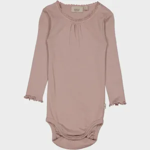 Body Rib Long Sleeve in Powder Brown