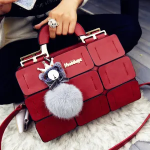 Boston bag inclined shoulder ladies hand bag women PU leather handbag sac woman bags handbags women famous brands
