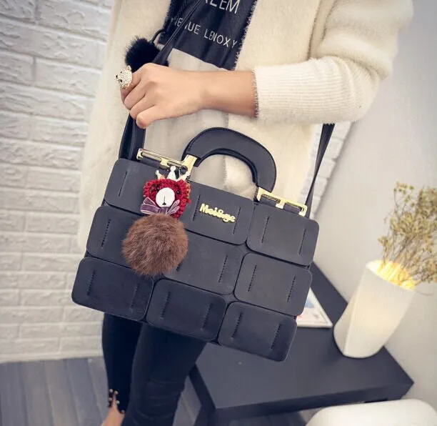 Boston bag inclined shoulder ladies hand bag women PU leather handbag sac woman bags handbags women famous brands