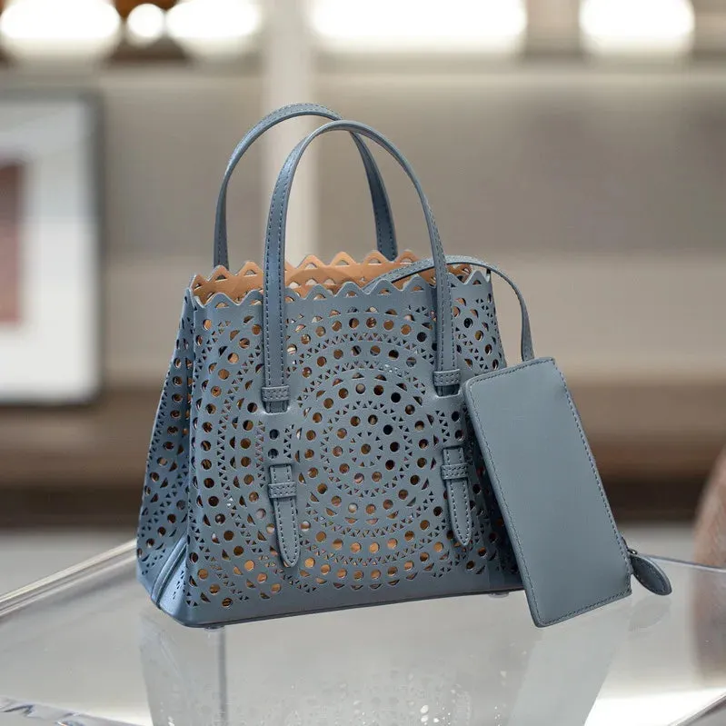 Brand Design Fashion Large Capacity Genuine Leather Bucket Bag 2024 Luxury High Quality Cowhide Shoulder Handbags For Women