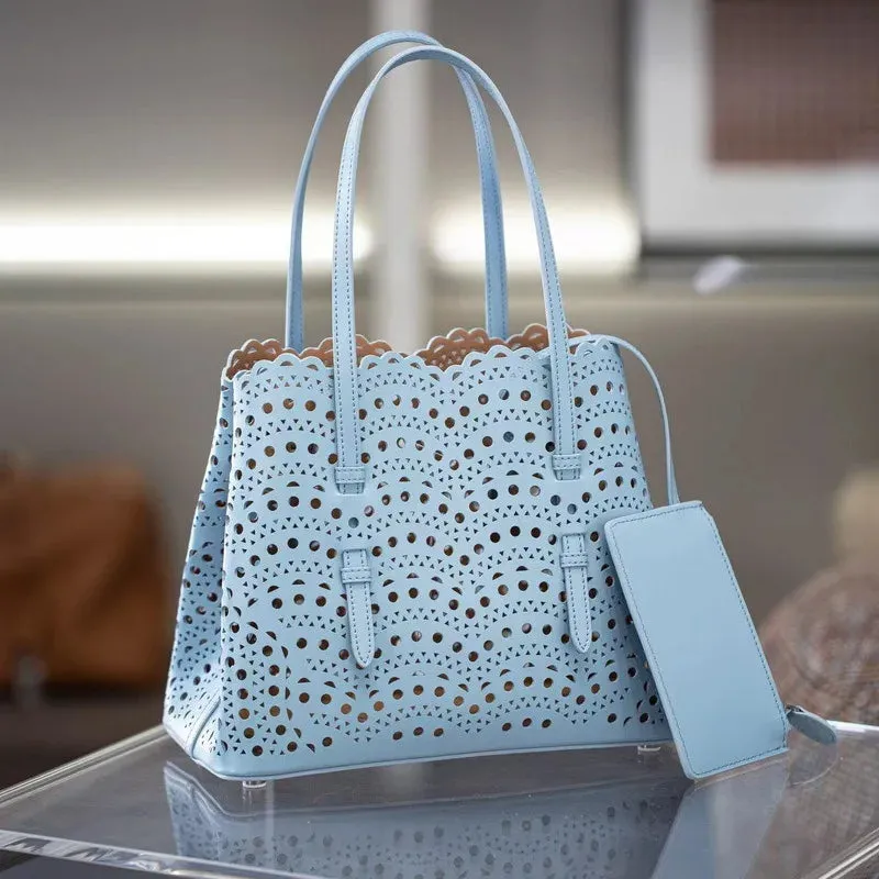 Brand Design Fashion Large Capacity Genuine Leather Bucket Bag 2024 Luxury High Quality Cowhide Shoulder Handbags For Women