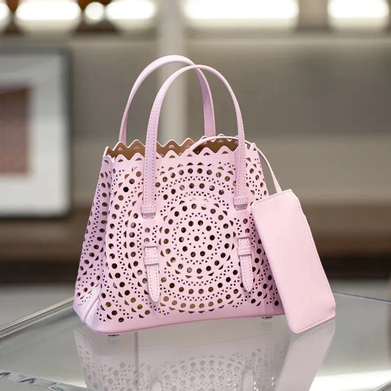 Brand Design Fashion Large Capacity Genuine Leather Bucket Bag 2024 Luxury High Quality Cowhide Shoulder Handbags For Women