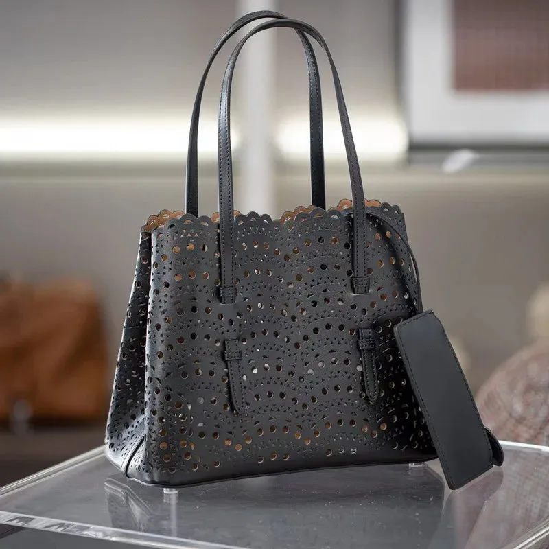 Brand Design Fashion Large Capacity Genuine Leather Bucket Bag 2024 Luxury High Quality Cowhide Shoulder Handbags For Women