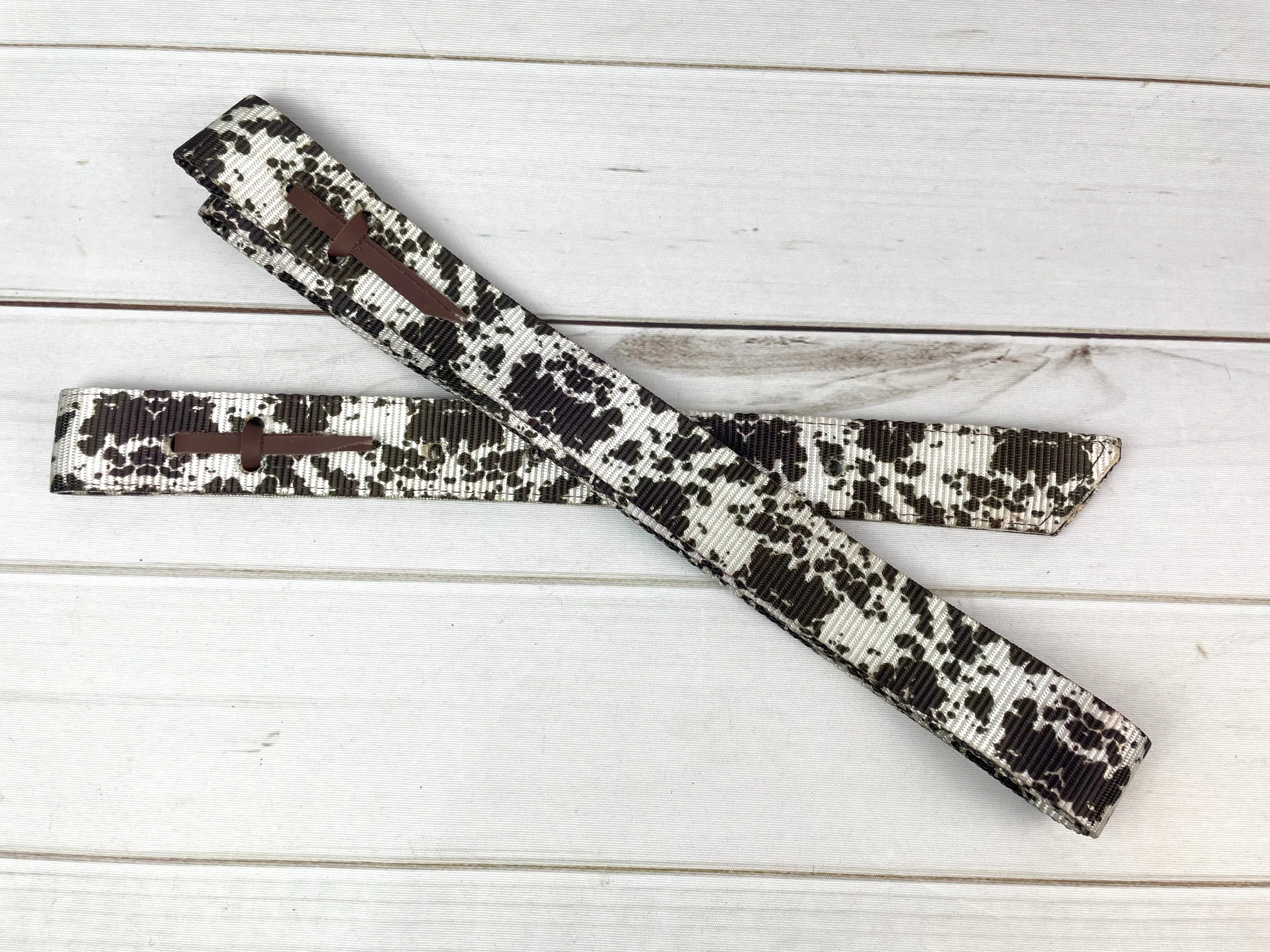 Brown Cow Pattern Cinch Strap Set