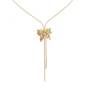 Butterfly Drawstring Necklace