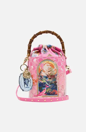 CAMILLA Drawstring Bucket Bag - Salty Splendour