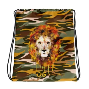 Camo Rays Drawstring Bag