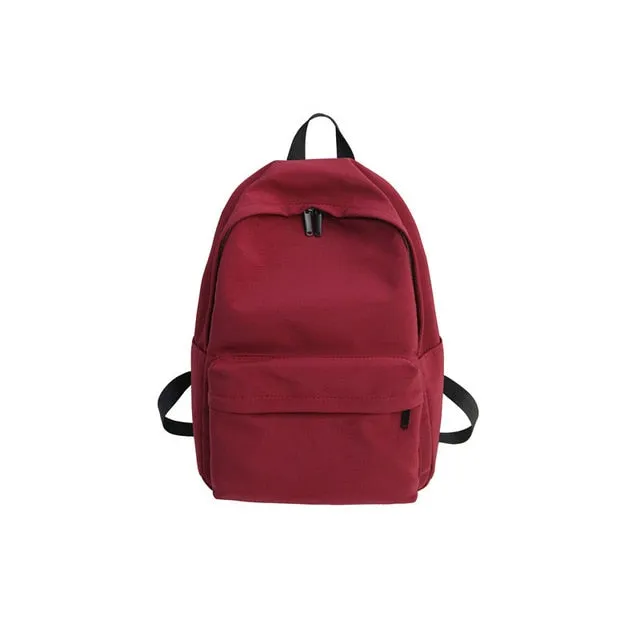Canvas Backpack with Zipper Closure for Office/School/Travel, One Size