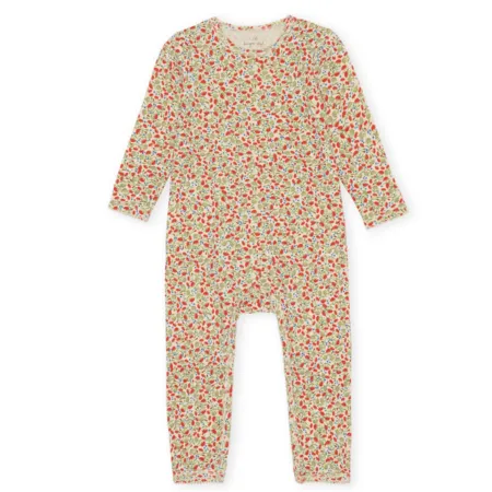 Carnations Printed Long Sleeve Fitted Romper