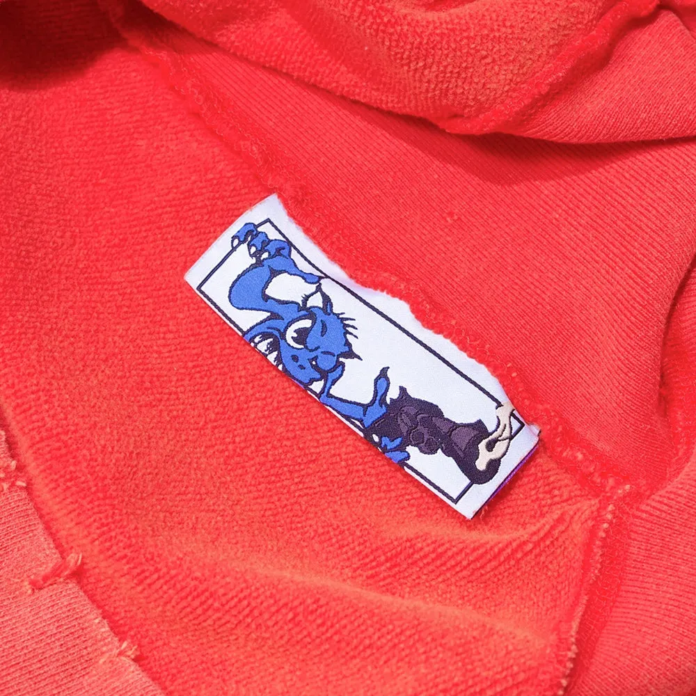 Carpet Company Battered Hoodie Washed Red
