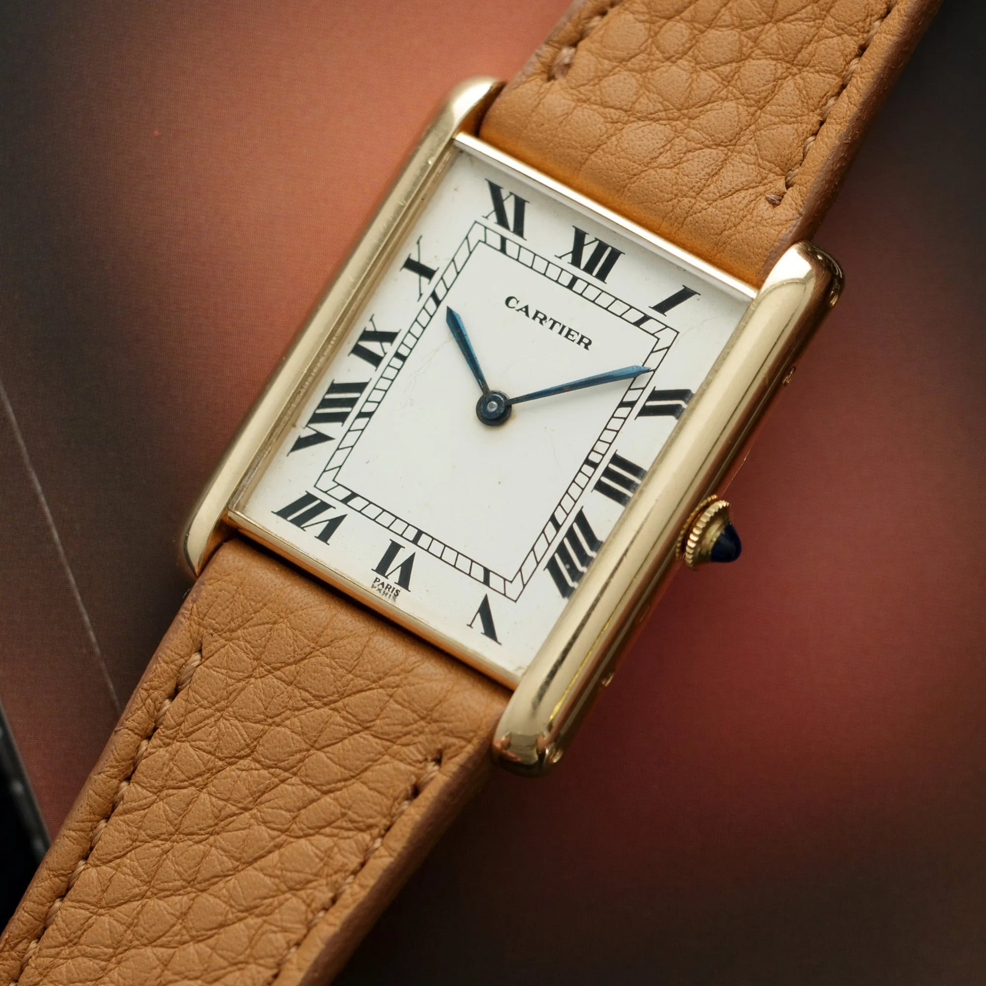 Cartier Yellow Gold Tank Jumbo Automatic Watch