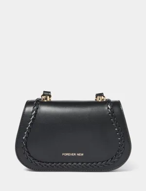 Cass Weave Detail Crossbody Bag