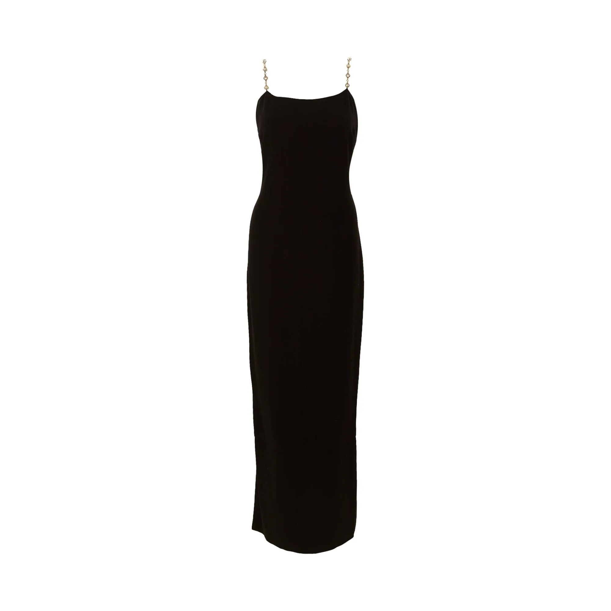 Chanel Black Chain Strap Gown