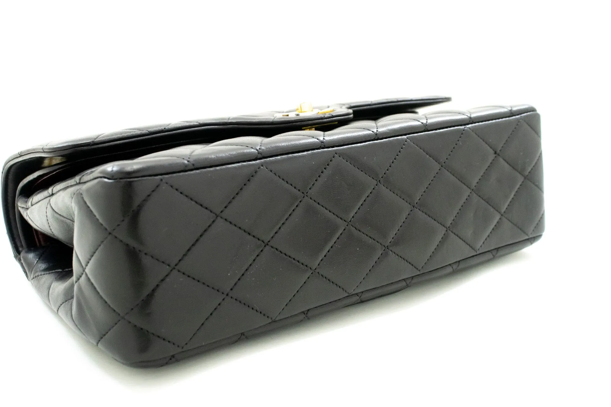 CHANEL Paris Limited Chain Shoulder Bag Black Double Flap Quilted m57