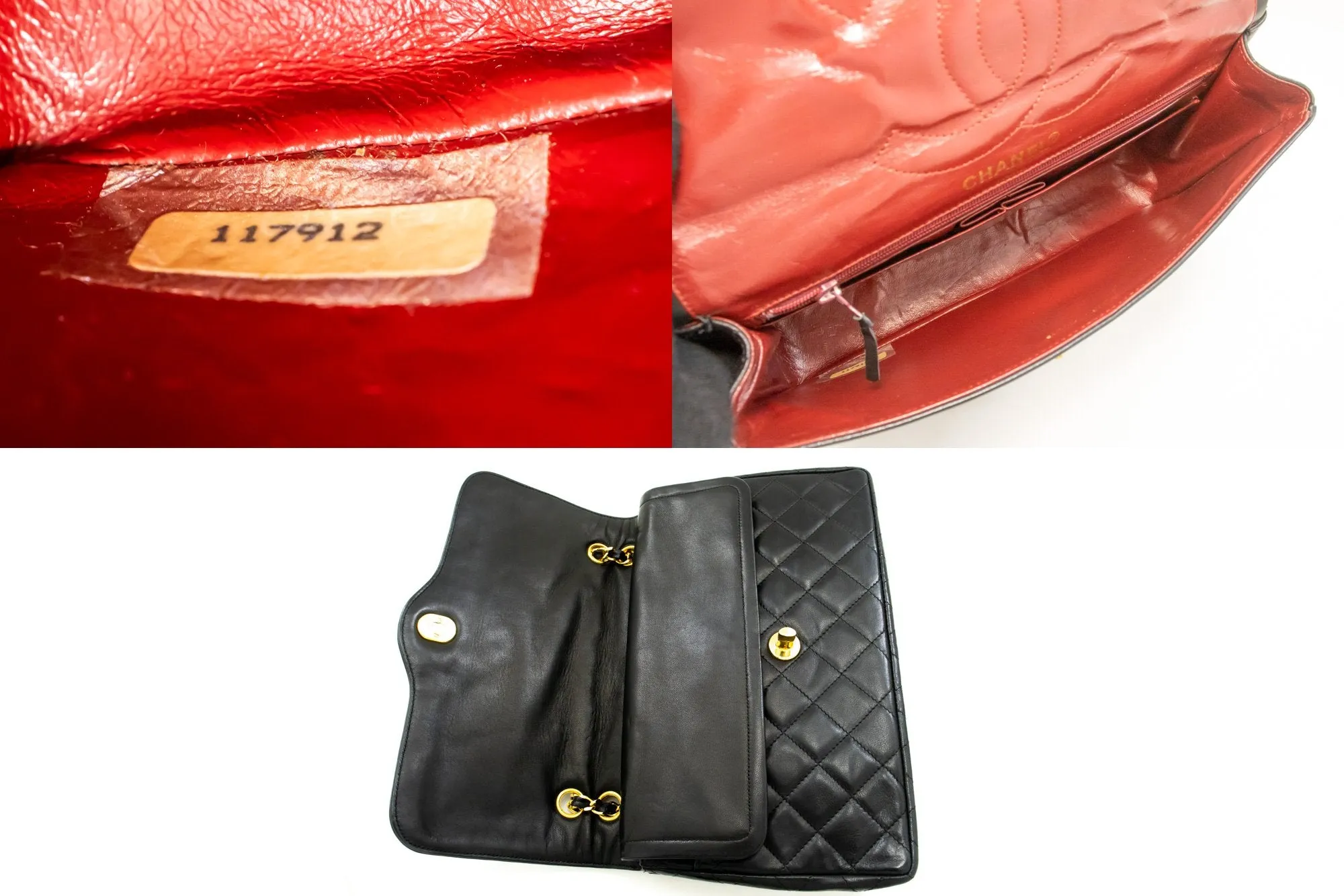 CHANEL Paris Limited Chain Shoulder Bag Black Quilted Double Flap m88