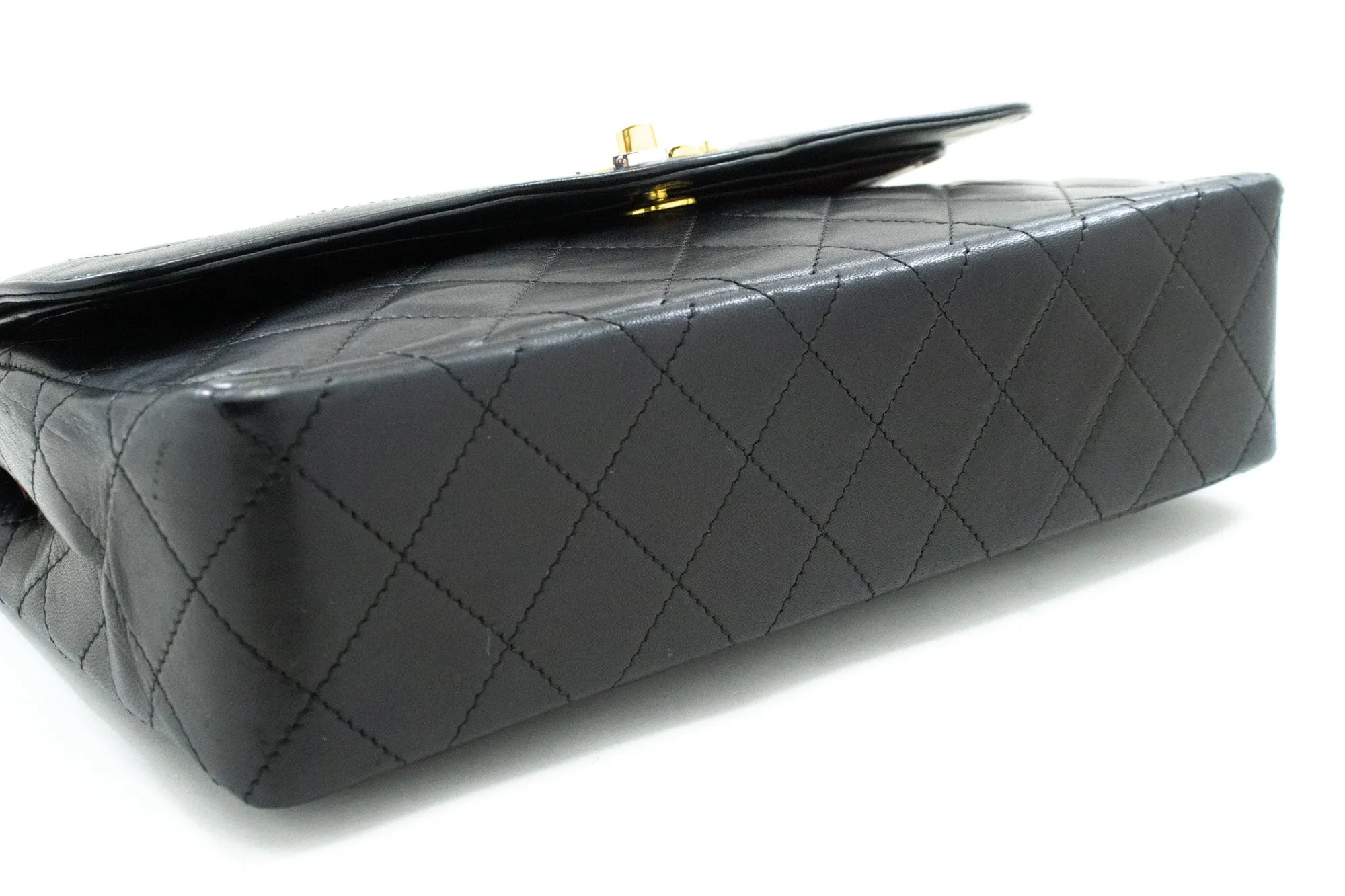 CHANEL Paris Limited Chain Shoulder Bag Black Quilted Double Flap m88