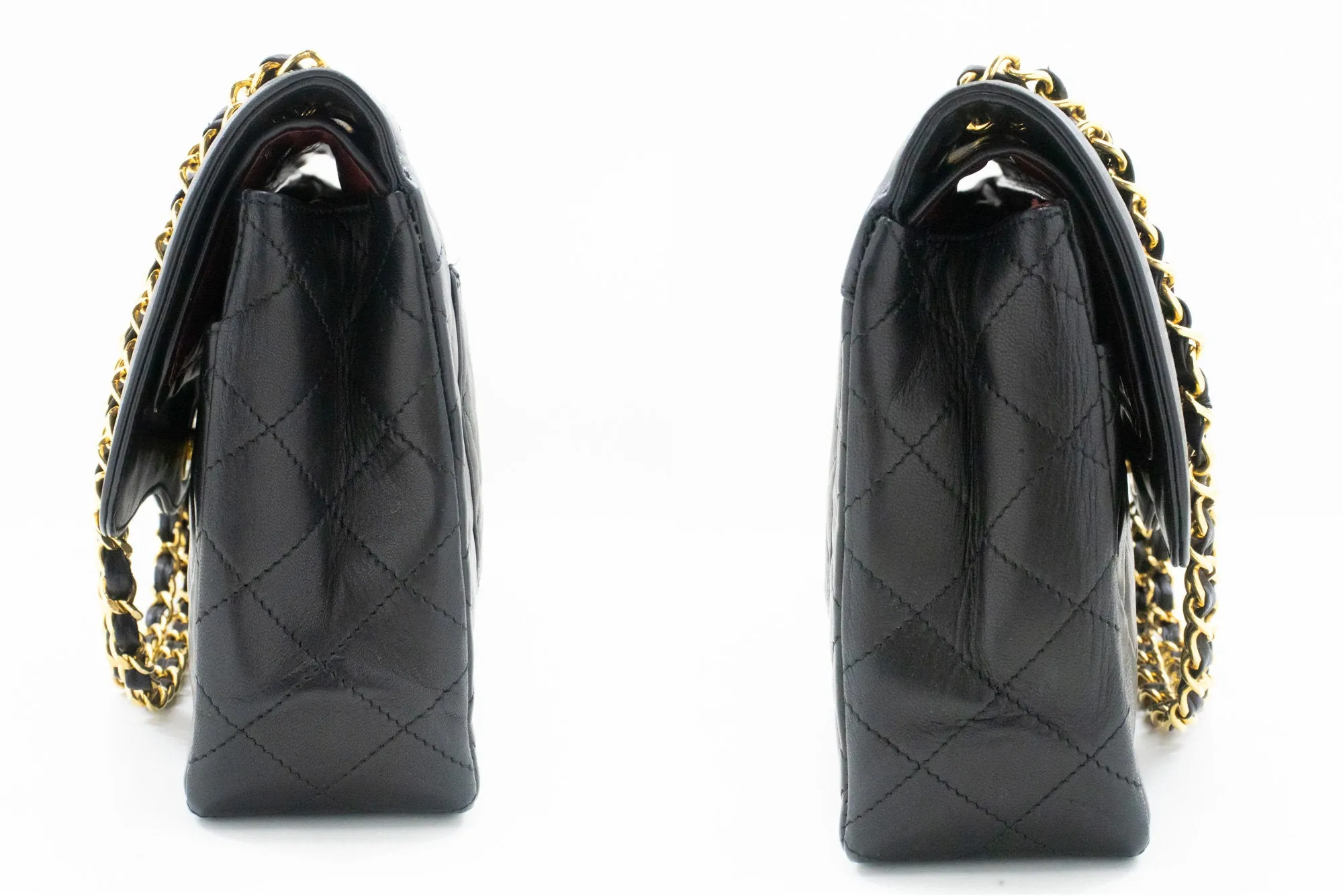 CHANEL Paris Limited Chain Shoulder Bag Black Quilted Double Flap m88