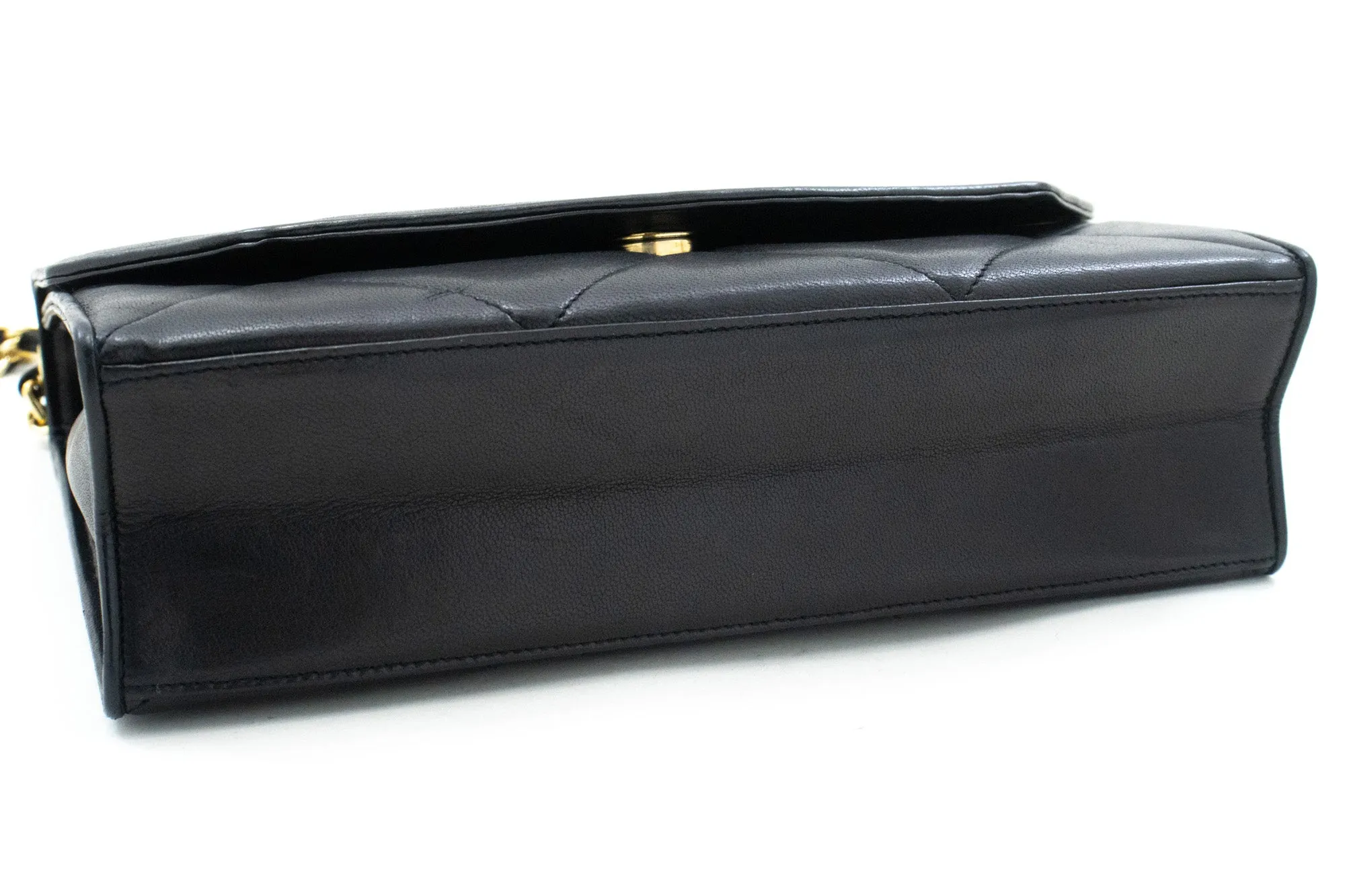 CHANEL Vintage Coco Chain Shoulder Bag Black Flap Quilted Lambskin n14